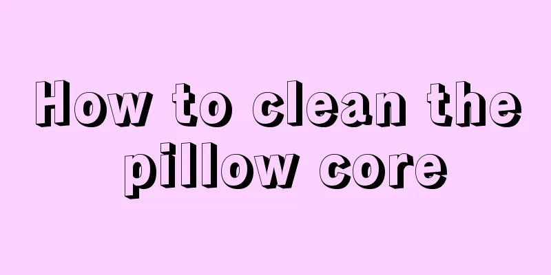 How to clean the pillow core