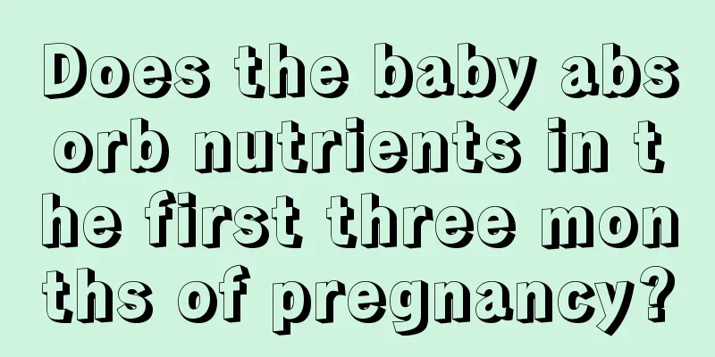 Does the baby absorb nutrients in the first three months of pregnancy?