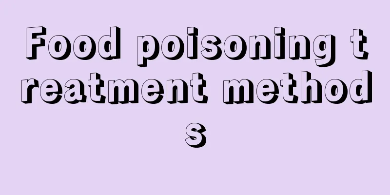 Food poisoning treatment methods