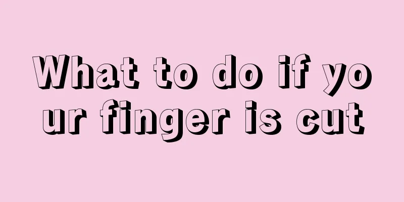 What to do if your finger is cut