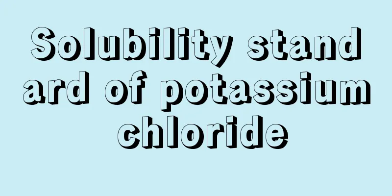 Solubility standard of potassium chloride