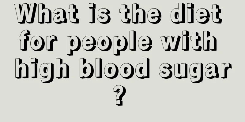 What is the diet for people with high blood sugar? 