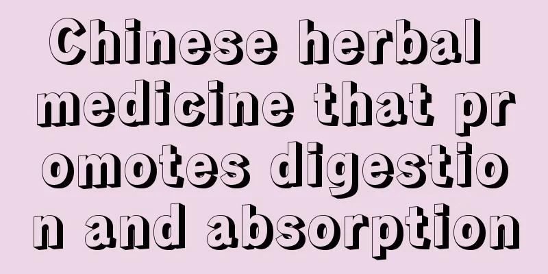 Chinese herbal medicine that promotes digestion and absorption