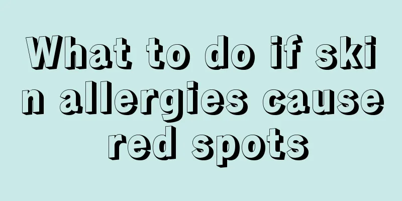 What to do if skin allergies cause red spots
