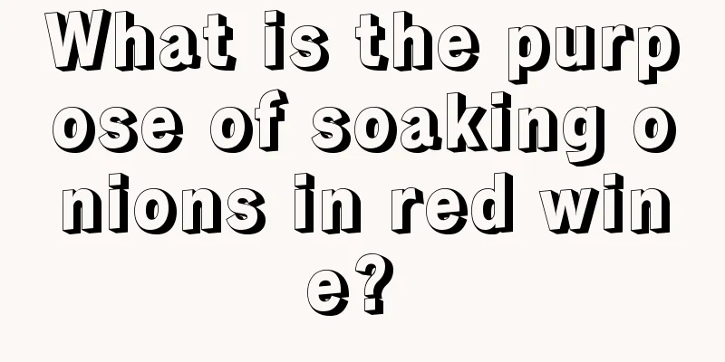 What is the purpose of soaking onions in red wine? 