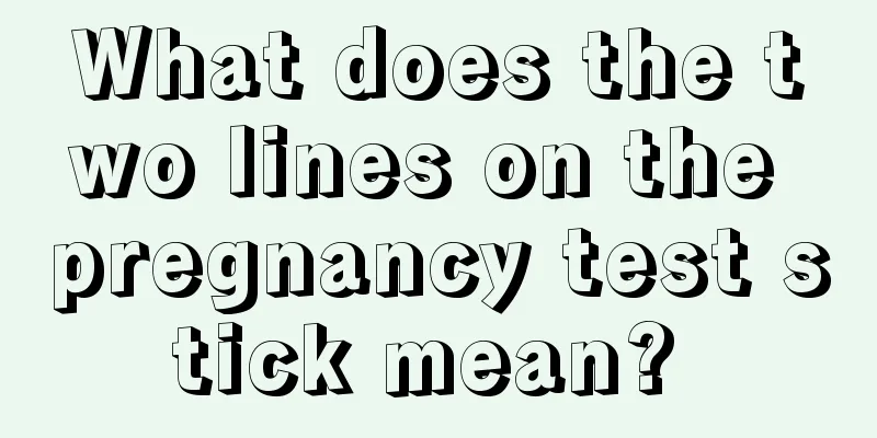 What does the two lines on the pregnancy test stick mean? 