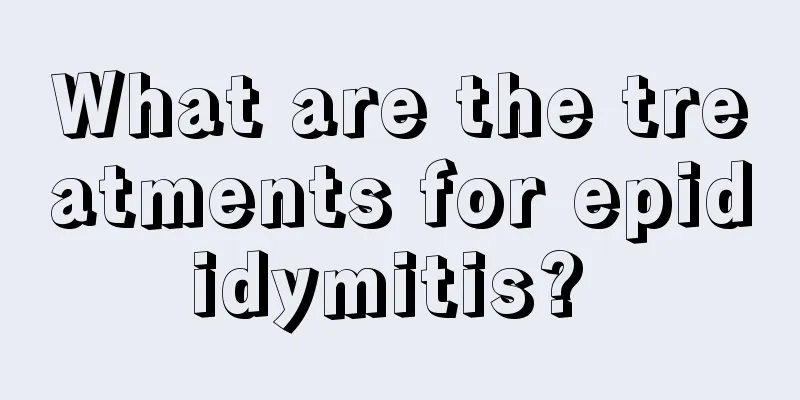 What are the treatments for epididymitis? 