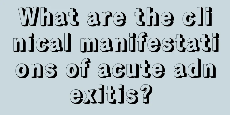 What are the clinical manifestations of acute adnexitis? 