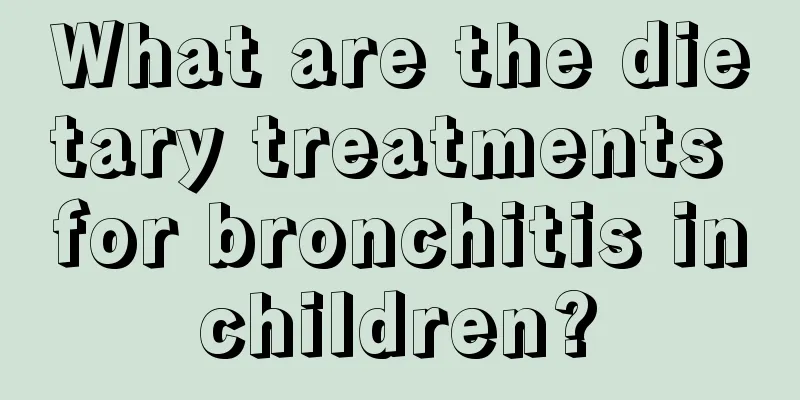 What are the dietary treatments for bronchitis in children? 