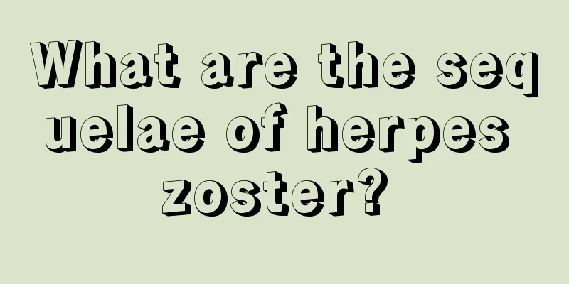 What are the sequelae of herpes zoster? 