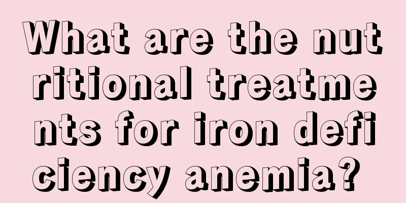 What are the nutritional treatments for iron deficiency anemia? 