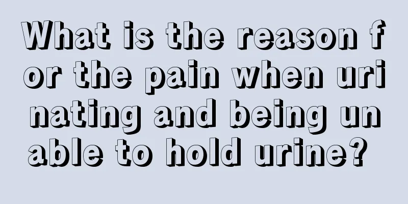What is the reason for the pain when urinating and being unable to hold urine? 