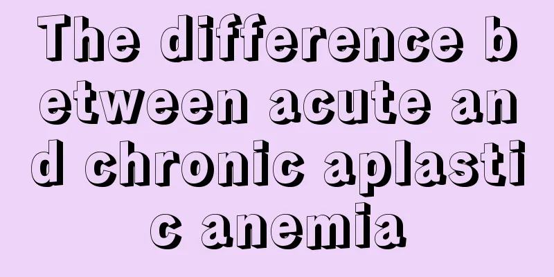 The difference between acute and chronic aplastic anemia