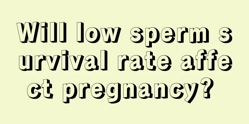 Will low sperm survival rate affect pregnancy? 