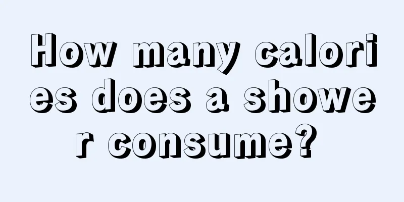 How many calories does a shower consume? 