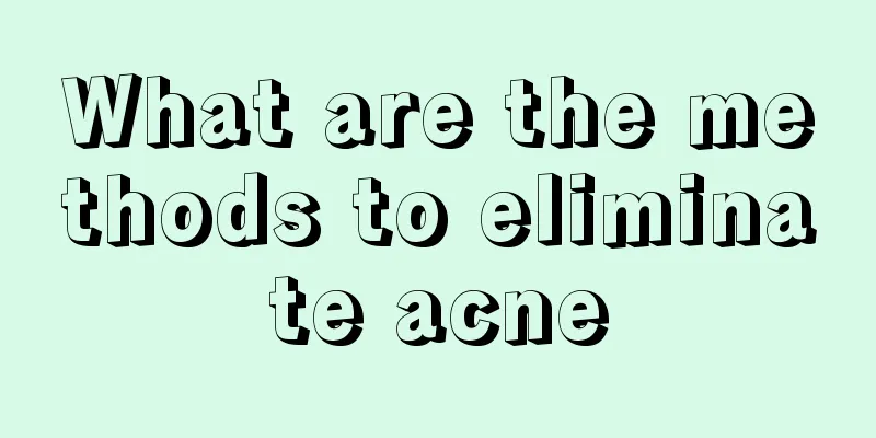 What are the methods to eliminate acne