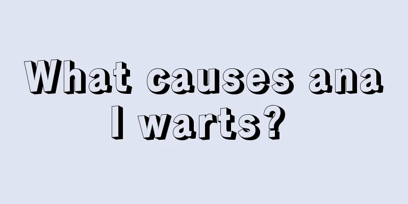 What causes anal warts? 