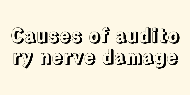Causes of auditory nerve damage