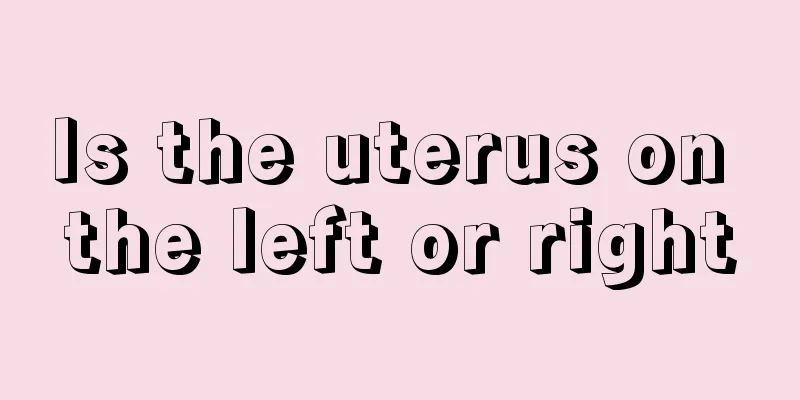 Is the uterus on the left or right