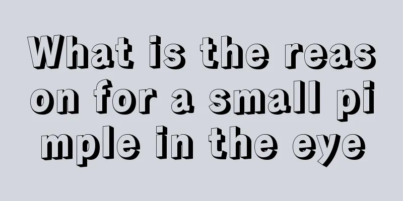 What is the reason for a small pimple in the eye
