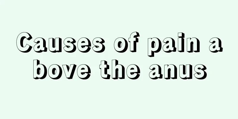 Causes of pain above the anus