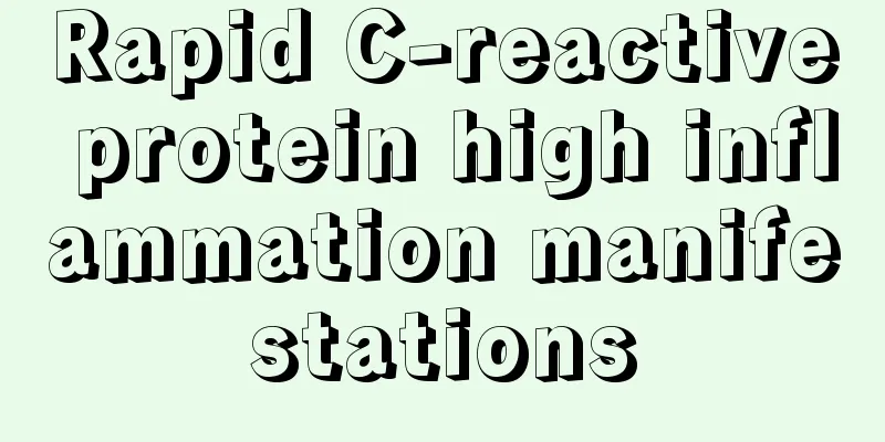 Rapid C-reactive protein high inflammation manifestations