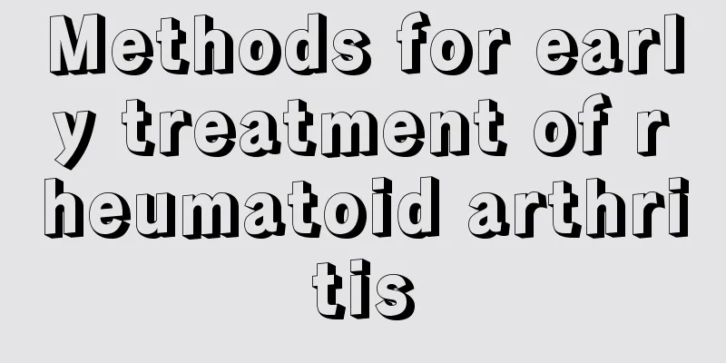 Methods for early treatment of rheumatoid arthritis