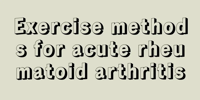 Exercise methods for acute rheumatoid arthritis