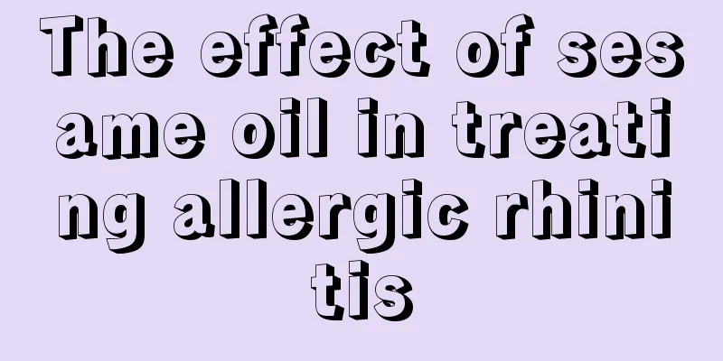 The effect of sesame oil in treating allergic rhinitis