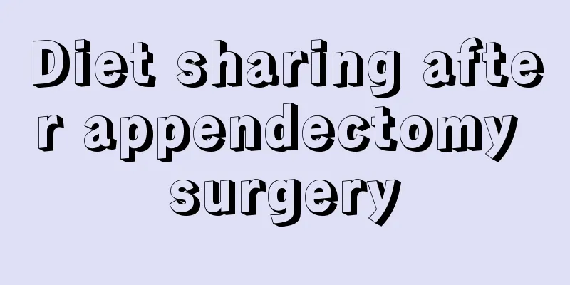 Diet sharing after appendectomy surgery