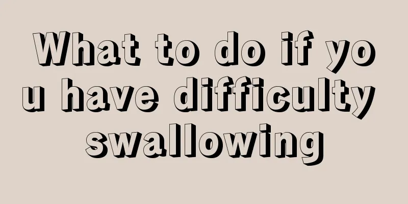 What to do if you have difficulty swallowing