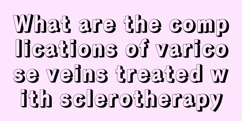 What are the complications of varicose veins treated with sclerotherapy