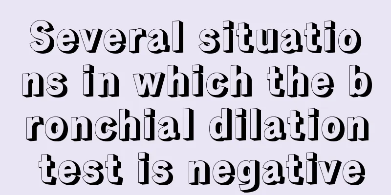 Several situations in which the bronchial dilation test is negative