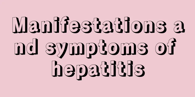 Manifestations and symptoms of hepatitis
