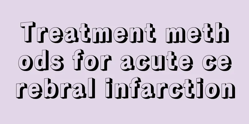 Treatment methods for acute cerebral infarction