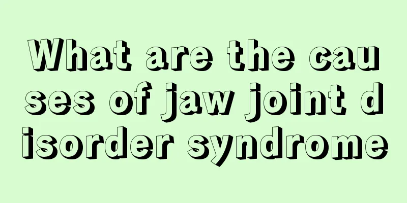 What are the causes of jaw joint disorder syndrome
