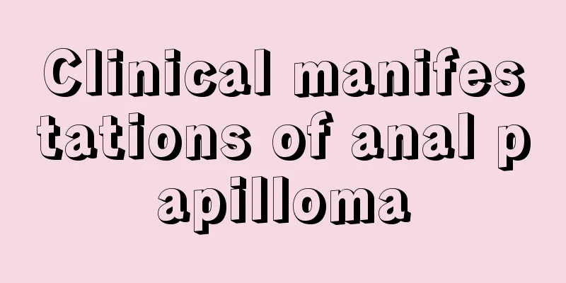Clinical manifestations of anal papilloma