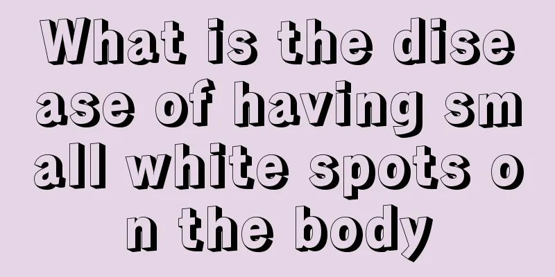 What is the disease of having small white spots on the body