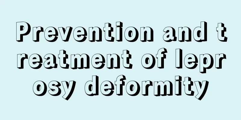 Prevention and treatment of leprosy deformity