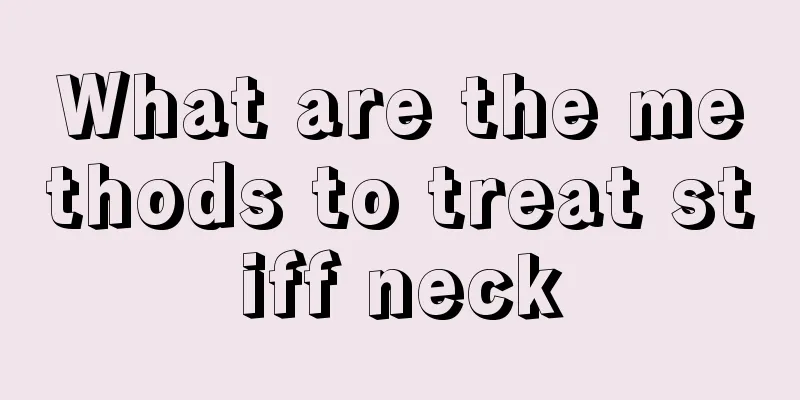 What are the methods to treat stiff neck