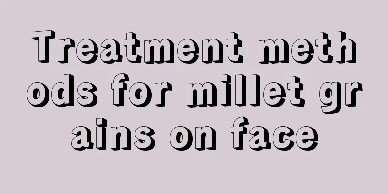 Treatment methods for millet grains on face