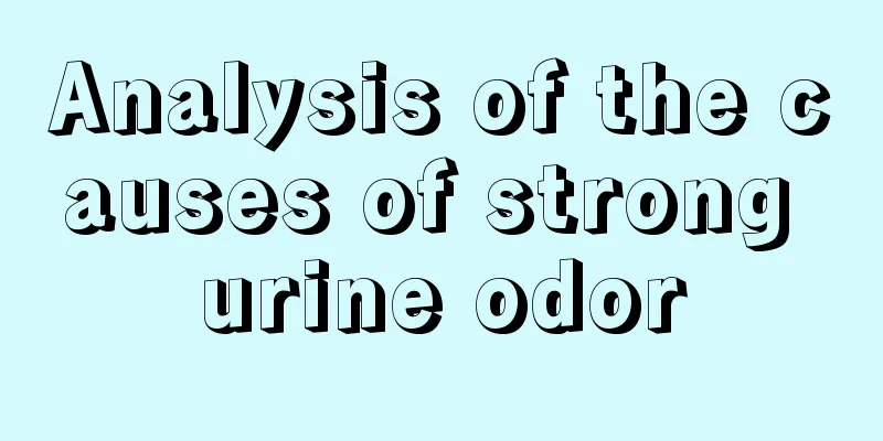 Analysis of the causes of strong urine odor