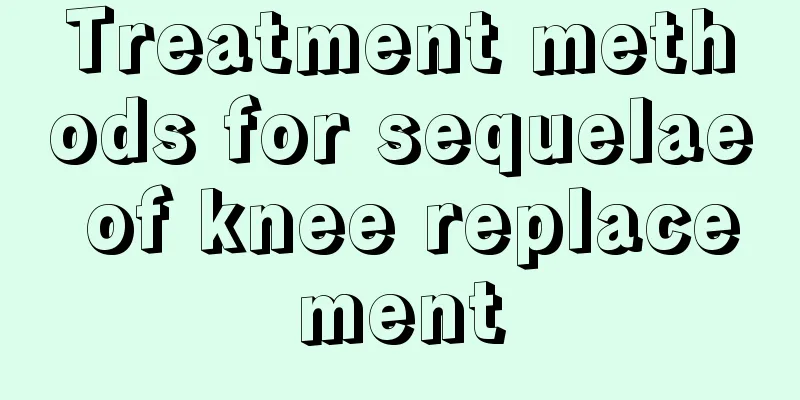 Treatment methods for sequelae of knee replacement