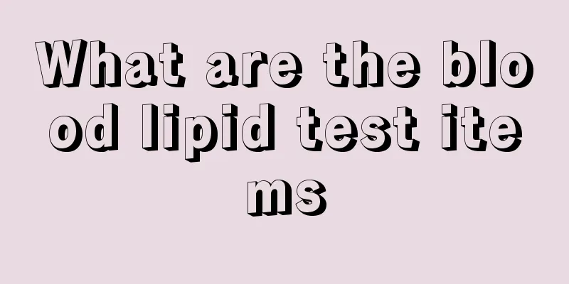 What are the blood lipid test items