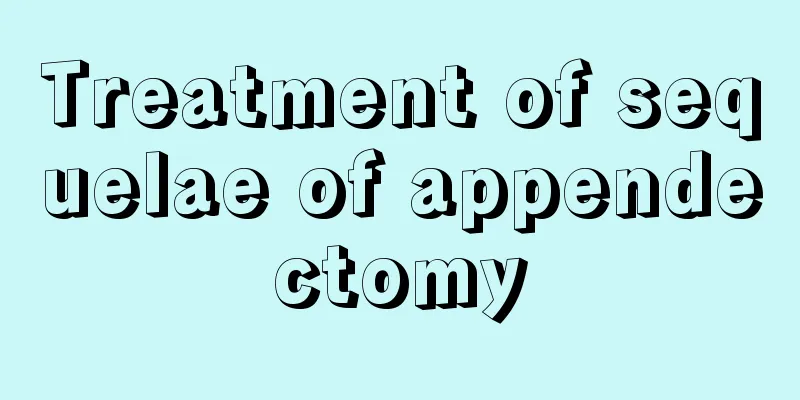 Treatment of sequelae of appendectomy