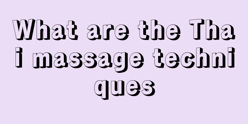 What are the Thai massage techniques
