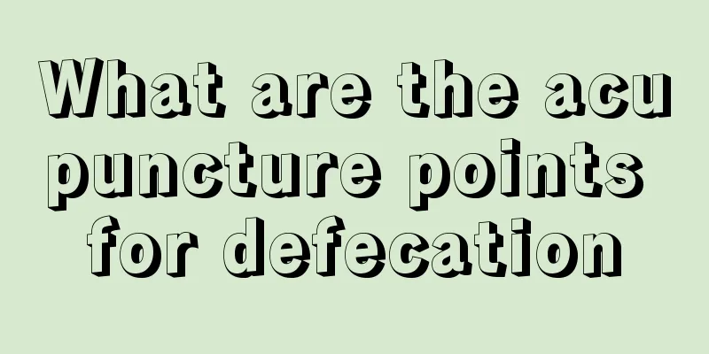 What are the acupuncture points for defecation