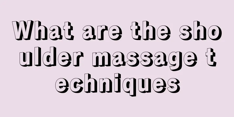 What are the shoulder massage techniques