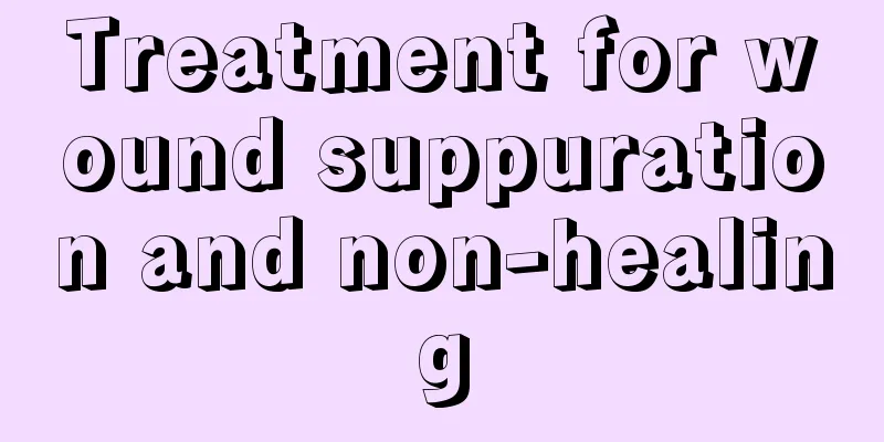 Treatment for wound suppuration and non-healing