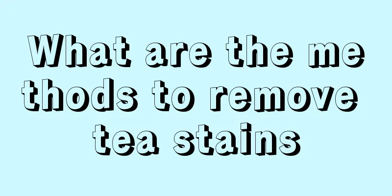What are the methods to remove tea stains